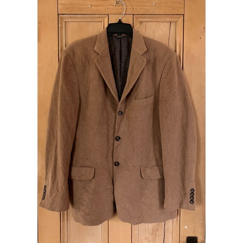 Banana Republic Mens Vintage Y2K 100% Camel Hair Jacket Size 42R Beige AN EXC - Picture 4 of 12